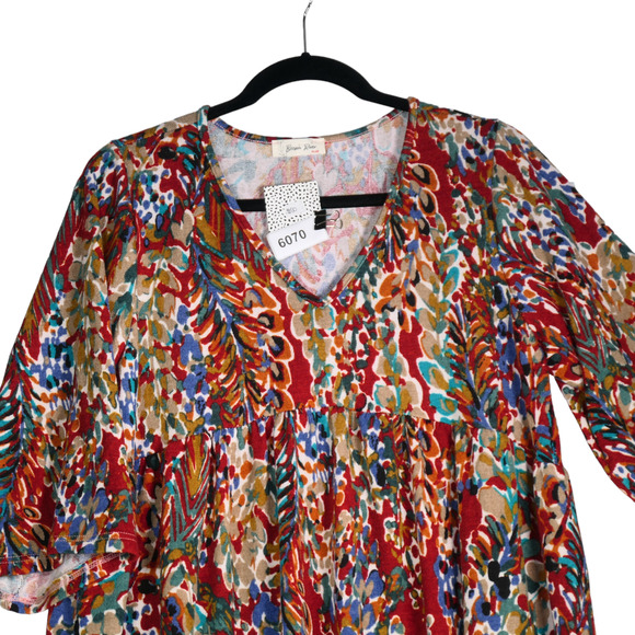NWT Beeson River Tunic Sweater Women 1X Multicolor Baby Doll Top Boho Cozy Chic - Picture 3 of 8